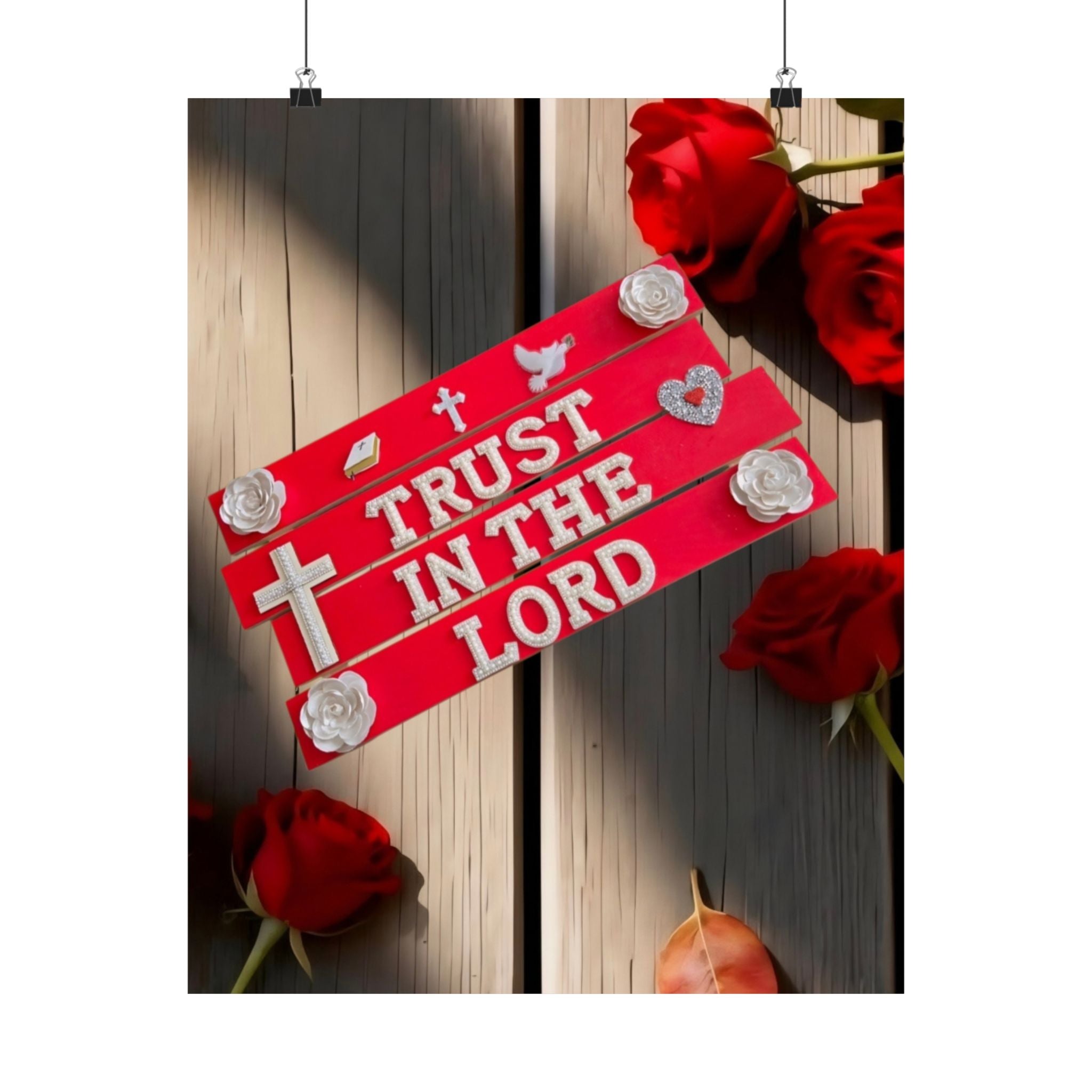 Trust in the Lord Wall Art Poster | Faith Wall Decor | Christian Wall Art | Inspirational Quote Wall Art | Home Decor | Unframed Print