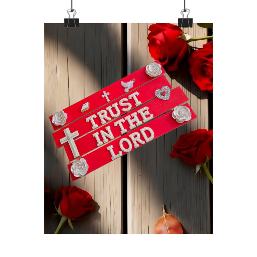 Trust in the Lord Wall Art Poster | Faith Wall Decor | Christian Wall Art | Inspirational Quote Wall Art | Home Decor | Unframed Print