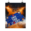 Own The Court Basketball Wall Art Poster | Basketball Wall Decor | Sports Room Decor | Basketball Bedroom Decor | Unframed Wall Art