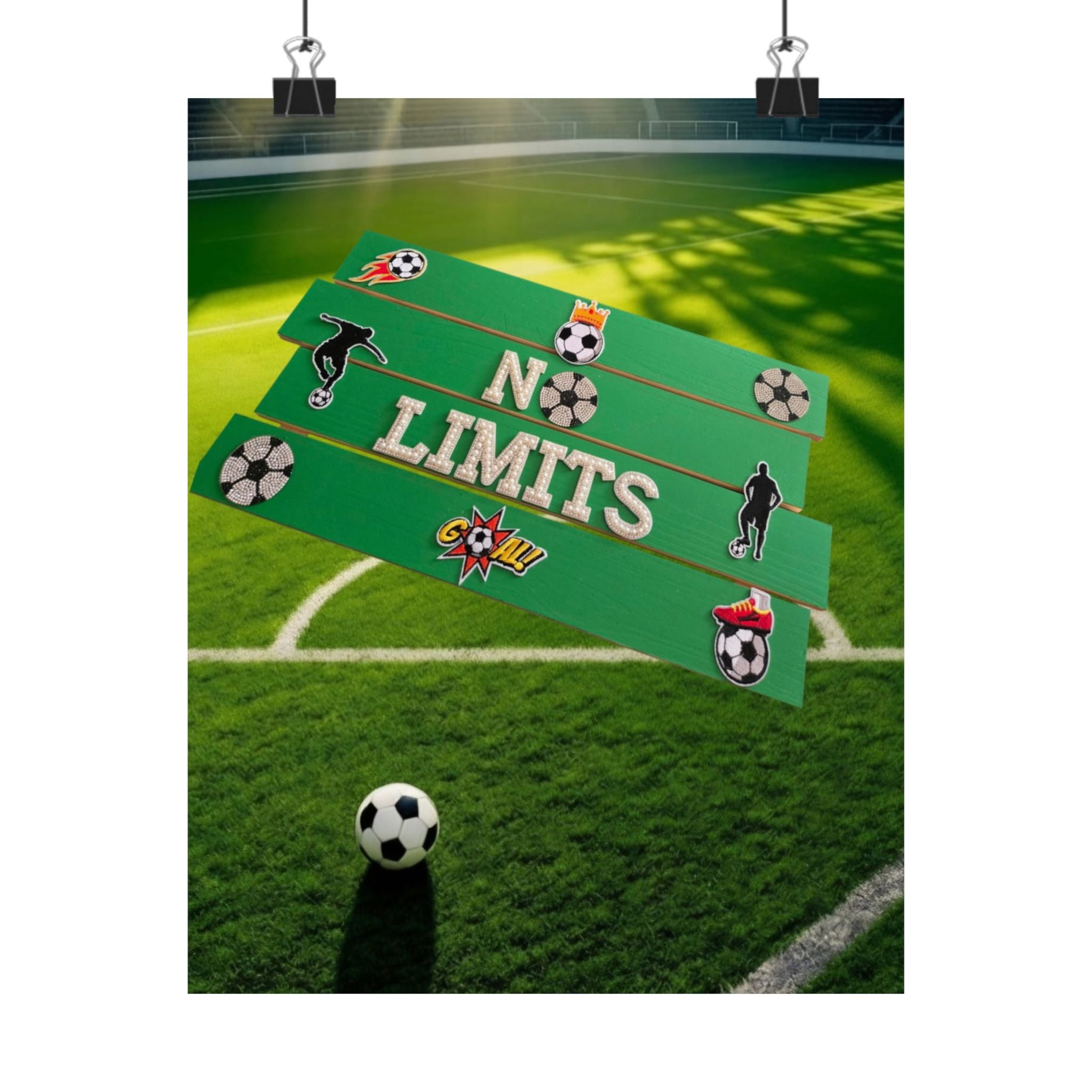 No Limits Soccer Wall Art Poster | Soccer Room Decor | Sports Room Decor | Soccer Bedroom Decor | Unframed Wall Art