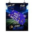 Built For Battle Football Wall Art Poster | Football Room Decor | Sports Room Decor | Football Bedroom Decor | Unframed Wall Art