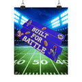 Built For Battle Football Wall Art Poster | Football Room Decor | Sports Room Decor | Football Bedroom Decor | Unframed Wall Art