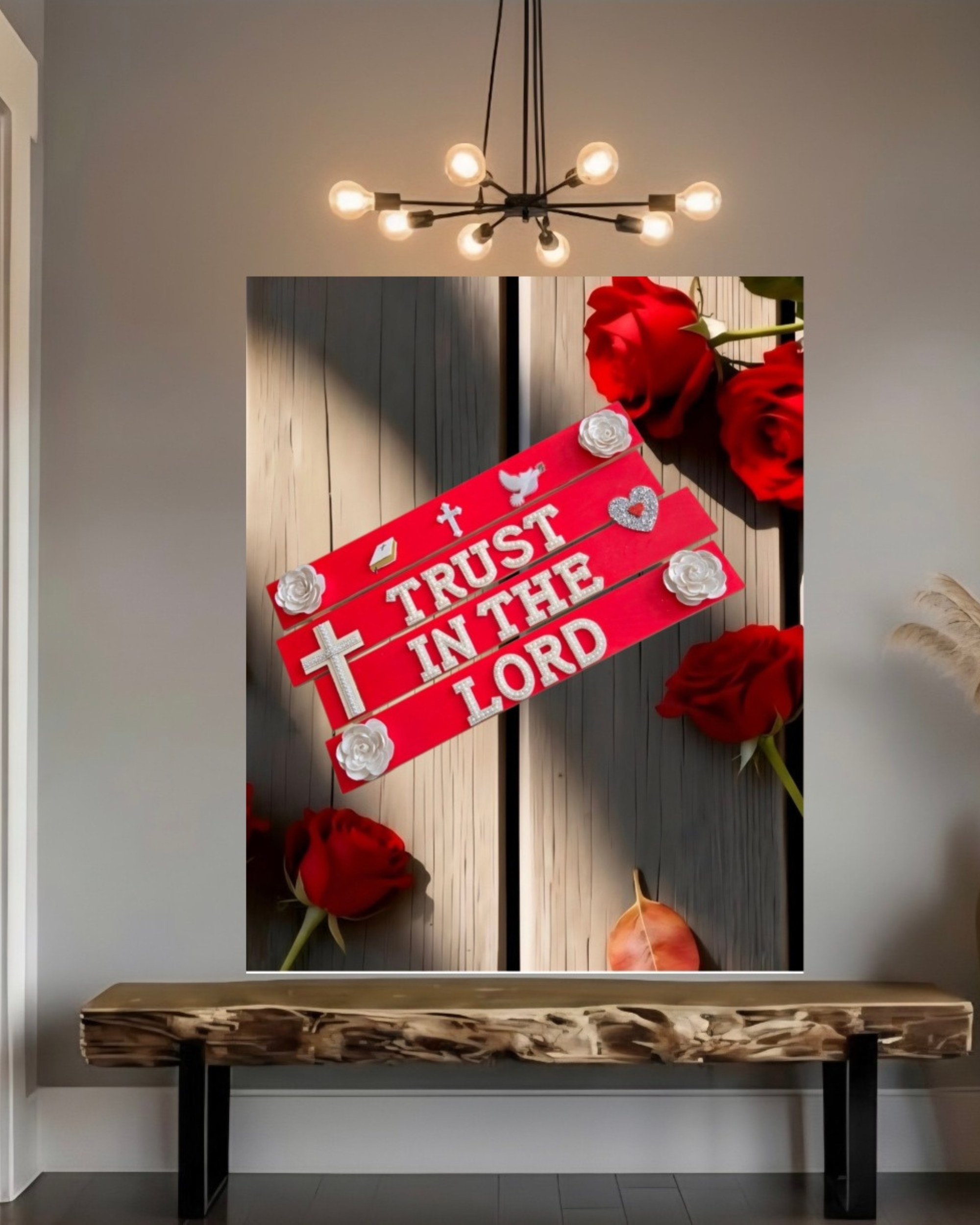 Trust in the Lord Wall Art Poster | Faith Wall Decor | Christian Wall Art | Inspirational Quote Wall Art | Home Decor | Unframed Print