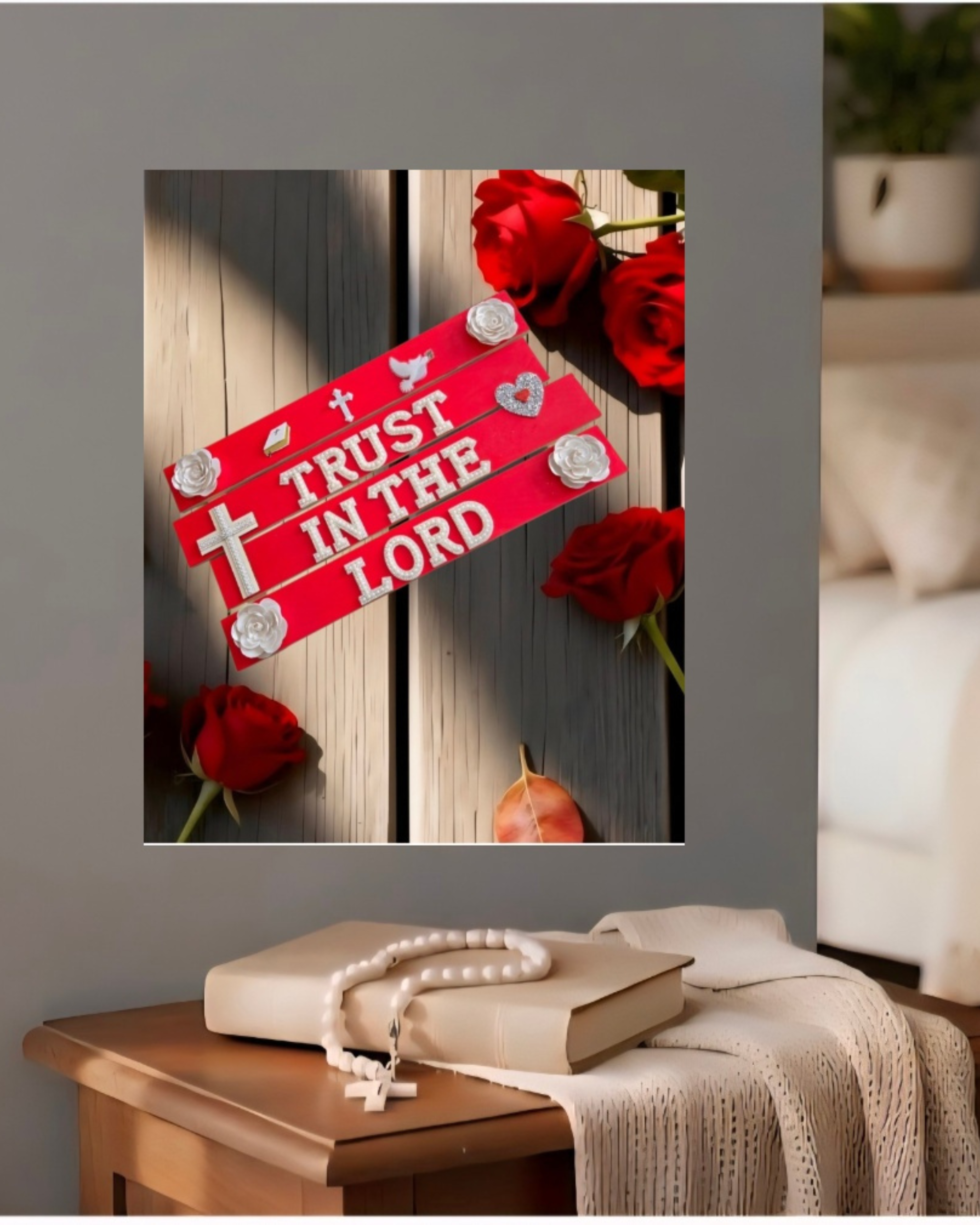 Trust in the Lord Wall Art Poster | Faith Wall Decor | Christian Wall Art | Inspirational Quote Wall Art | Home Decor | Unframed Print