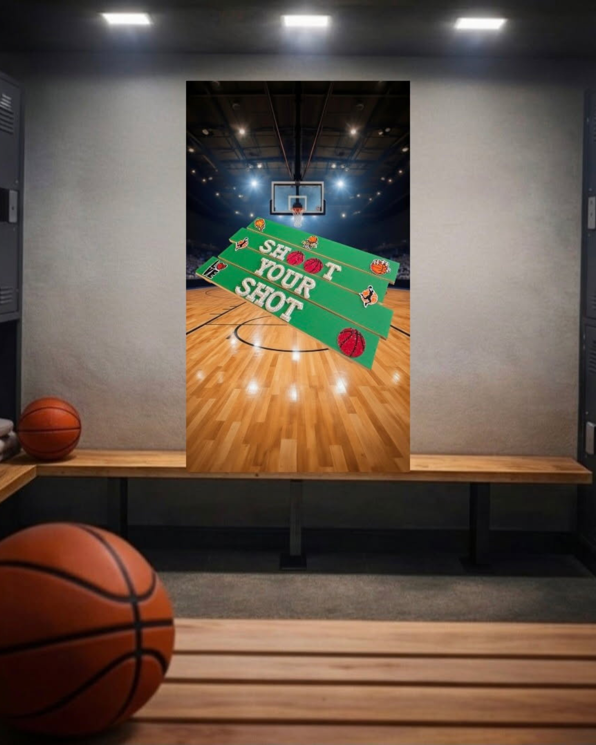 Shoot Your Shot Basketball Wall Art Poster | Kids Sports Room Decor | Basketball Wall Art | Boys Room Decor | Athlete Motivation Wall Art | Unframed Print