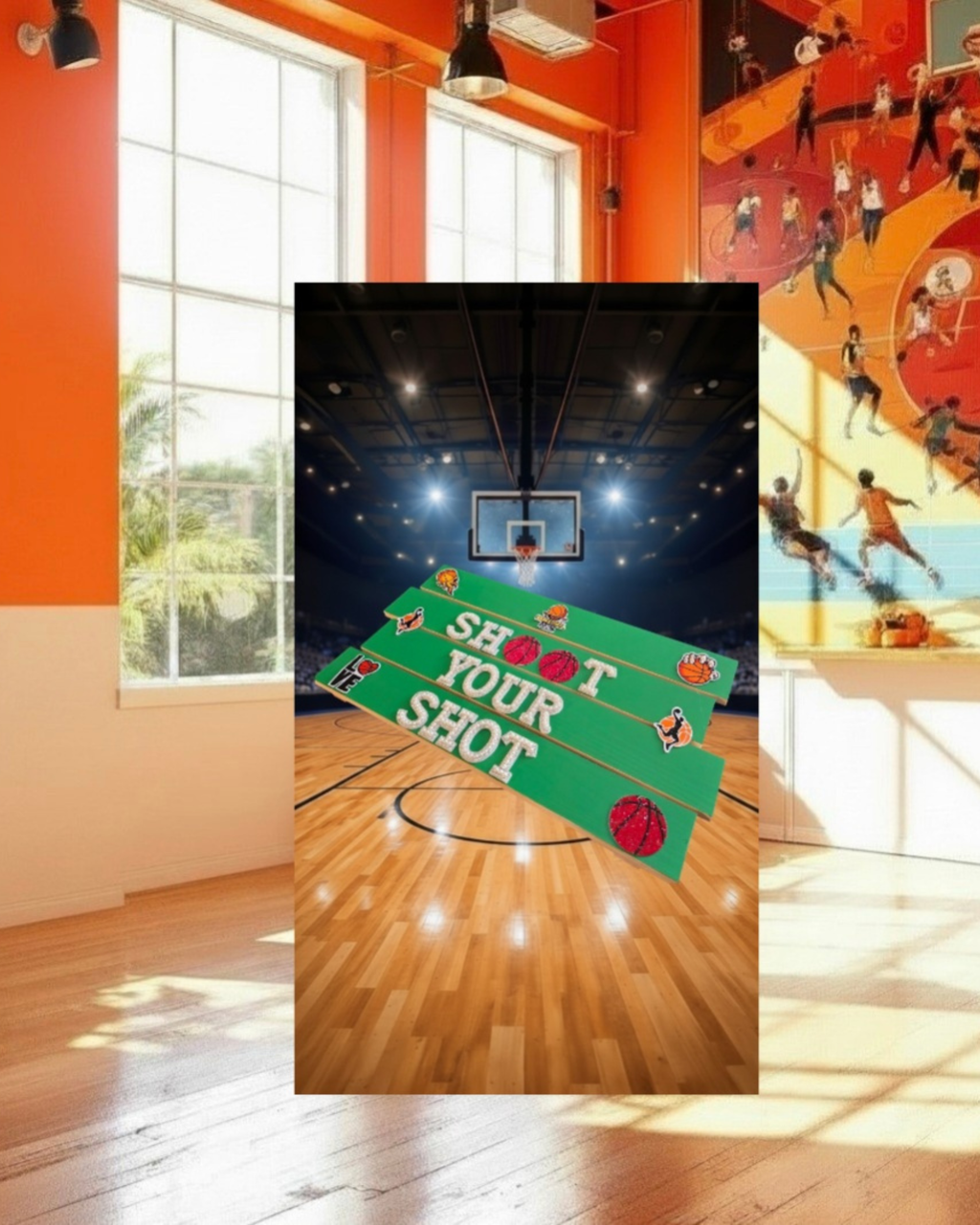 Shoot Your Shot Basketball Wall Art Poster | Kids Sports Room Decor | Basketball Wall Art | Boys Room Decor | Athlete Motivation Wall Art | Unframed Print