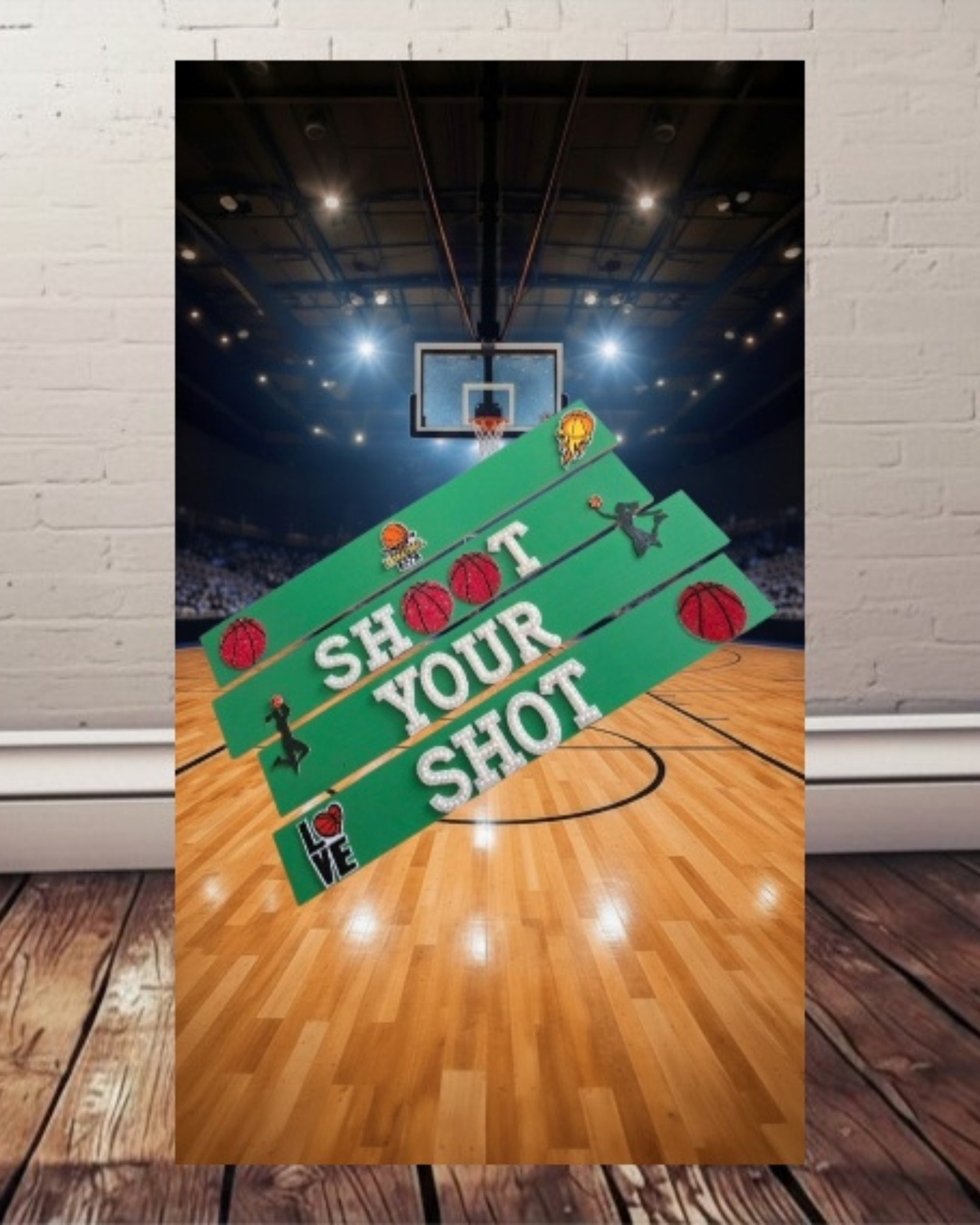 Shoot Your Shot Basketball Wall Art Poster | Girls Sports Room Decor | Basketball Wall Art | Girls Room Decor | Athlete Motivation Wall Art | Unframed Print
