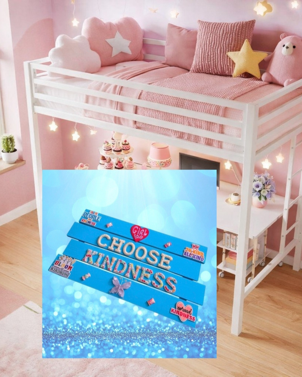 Choose Kindness Wall Art Poster | Kids Room Decor | Girls Room Decor | Inspirational Wall Art | Positive Affirmation Poster | Classroom Decor | Kindness Poster | Unframed Print