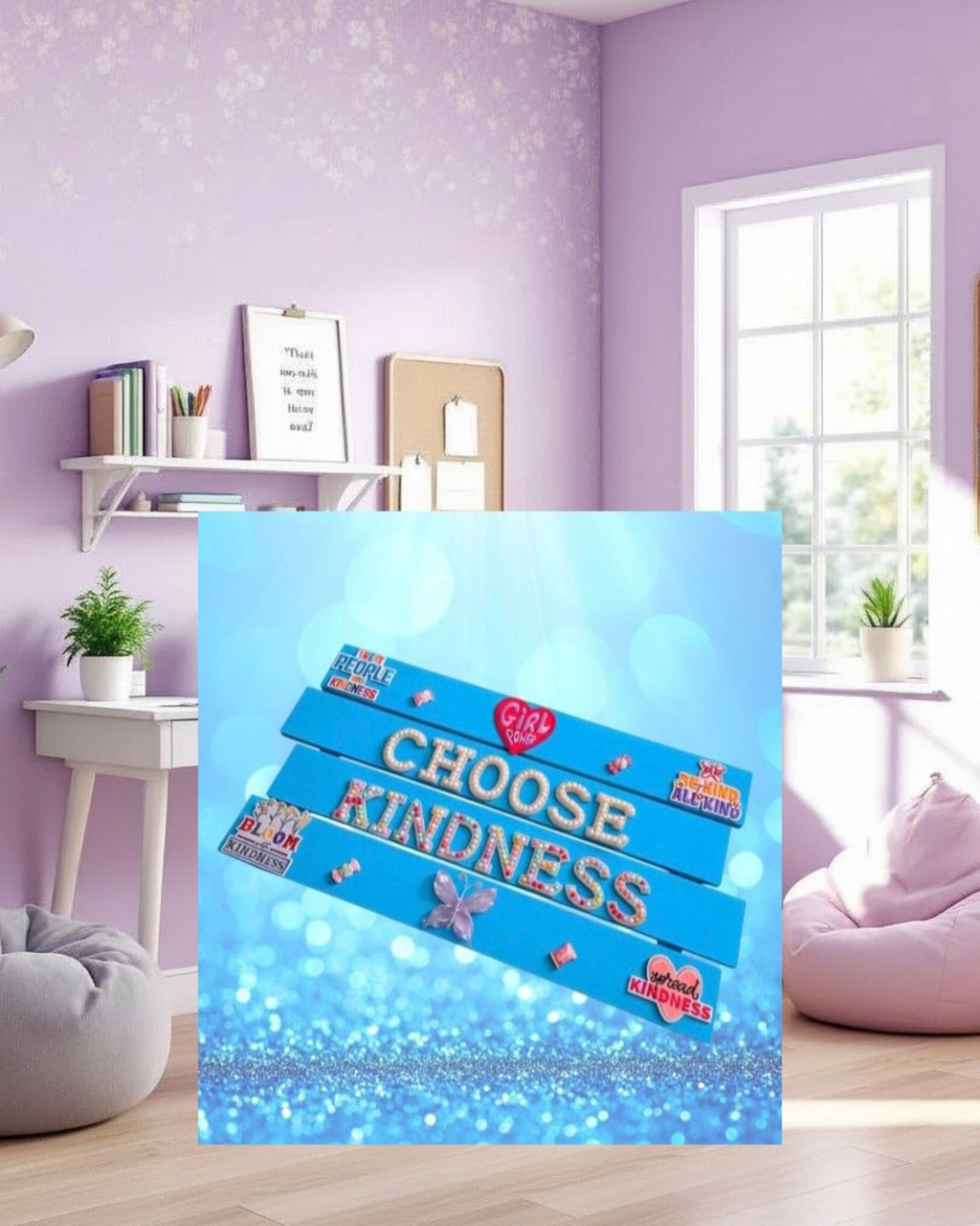 Choose Kindness Wall Art Poster | Kids Room Decor | Girls Room Decor | Inspirational Wall Art | Positive Affirmation Poster | Classroom Decor | Kindness Poster | Unframed Print
