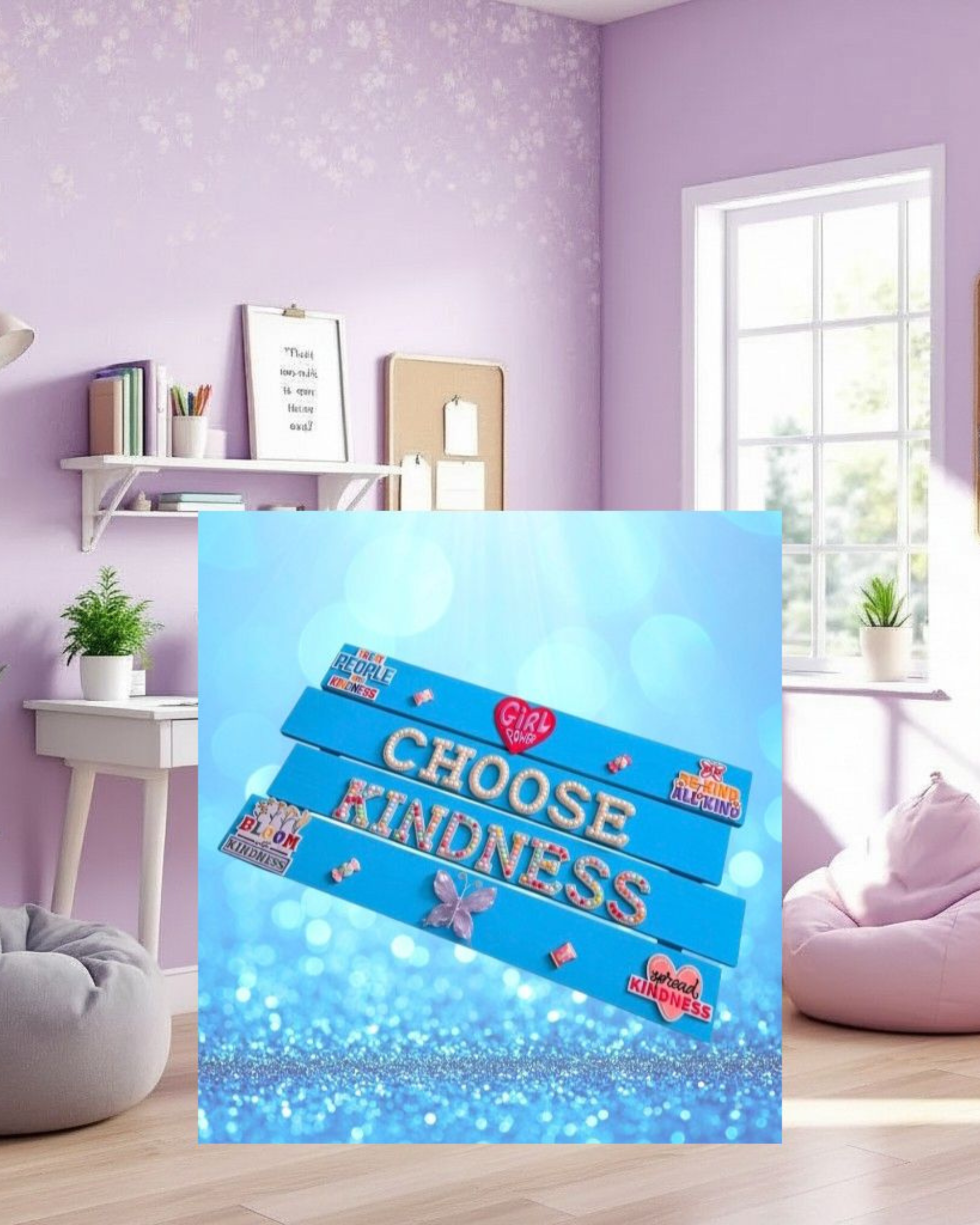 Choose Kindness Wall Art Poster | Kids Room Decor | Girls Room Decor | Inspirational Wall Art | Positive Affirmation Poster | Classroom Decor | Kindness Poster | Unframed Print
