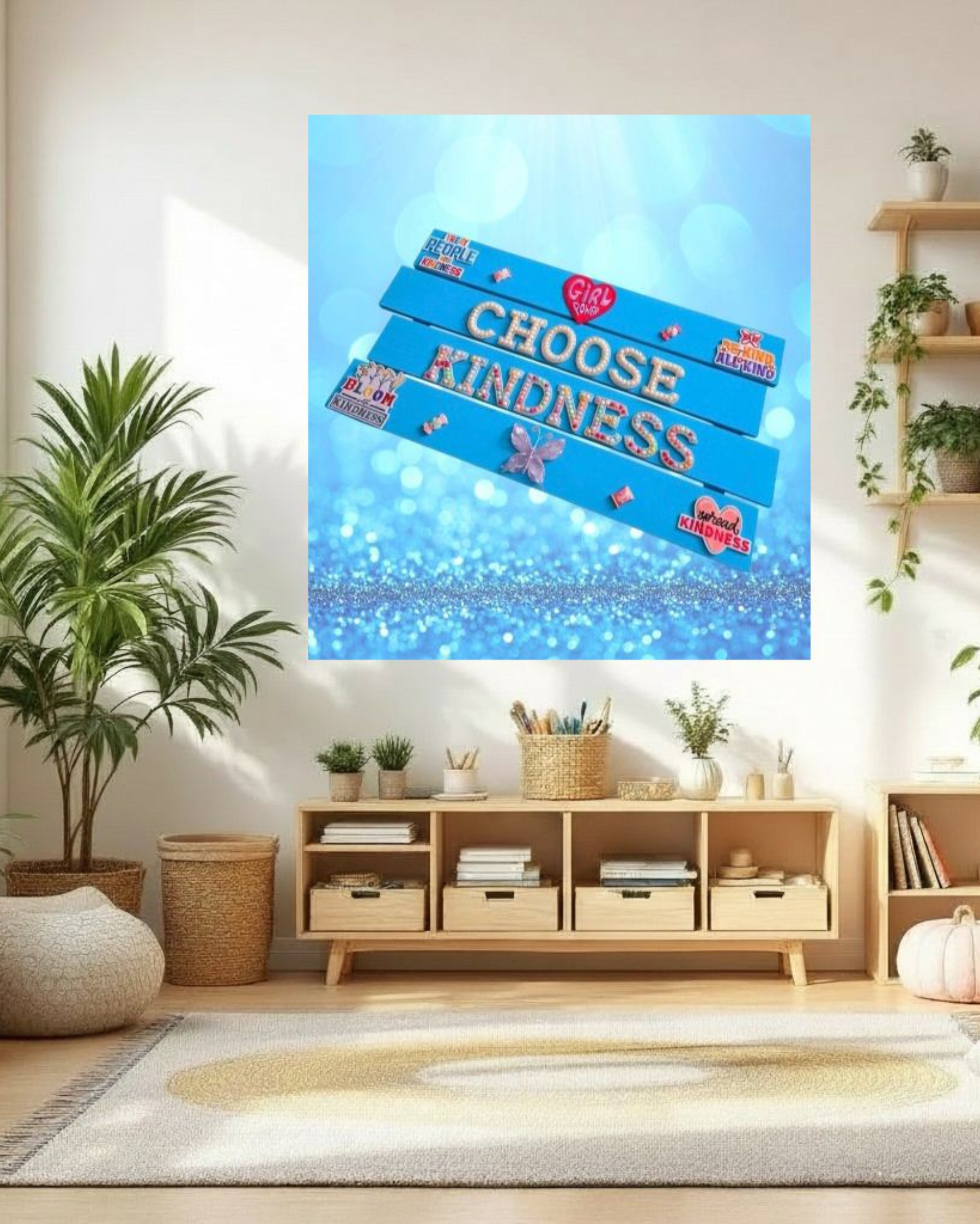 Choose Kindness Wall Art Poster | Kids Room Decor | Girls Room Decor | Inspirational Wall Art | Positive Affirmation Poster | Classroom Decor | Kindness Poster | Unframed Print