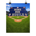 Home Run Hustle Wall Art Poster | Baseball Room Decor | Kids Sports Wall Art | Baseball Bedroom Decor | Athlete Wall Decor | Boys Room Decor | Unframed Print