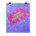 Crown Princess Wall Art Poster | Girls Room Decor | Princess Bedroom Decor | Pink Wall Art | Kids Wall Art | Little Girl Room Decor | Nursery Decor | Unframed Print