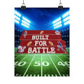 Built For Battle Football Wall Art Poster | Football Room Decor | Sports Room Decor | Football Bedroom Decor | Unframed Wall Art