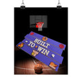 Built To Win Basketball Wall Art Poster | Basketball Wall Decor | Sports Room Decor | Basketball Bedroom Decor | Unframed Wall Art