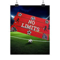 No Limits Soccer Wall Art Poster | Girls Sports Room Decor | Soccer Wall Art | Girls Room Decor | Athlete Wall Art | Unframed Print