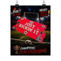 Just Kickin' It Soccer Wall Art Poster | Soccer Room Decor | Sports Room Decor | Soccer Bedroom Decor | Unframed Wall Art