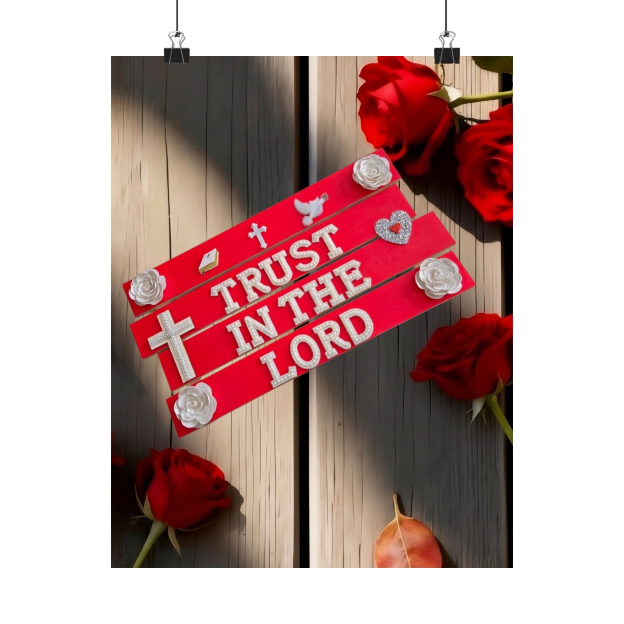 Trust in the Lord Wall Art Poster | Faith Wall Decor | Christian Wall Art | Inspirational Quote Wall Art | Home Decor | Unframed Print